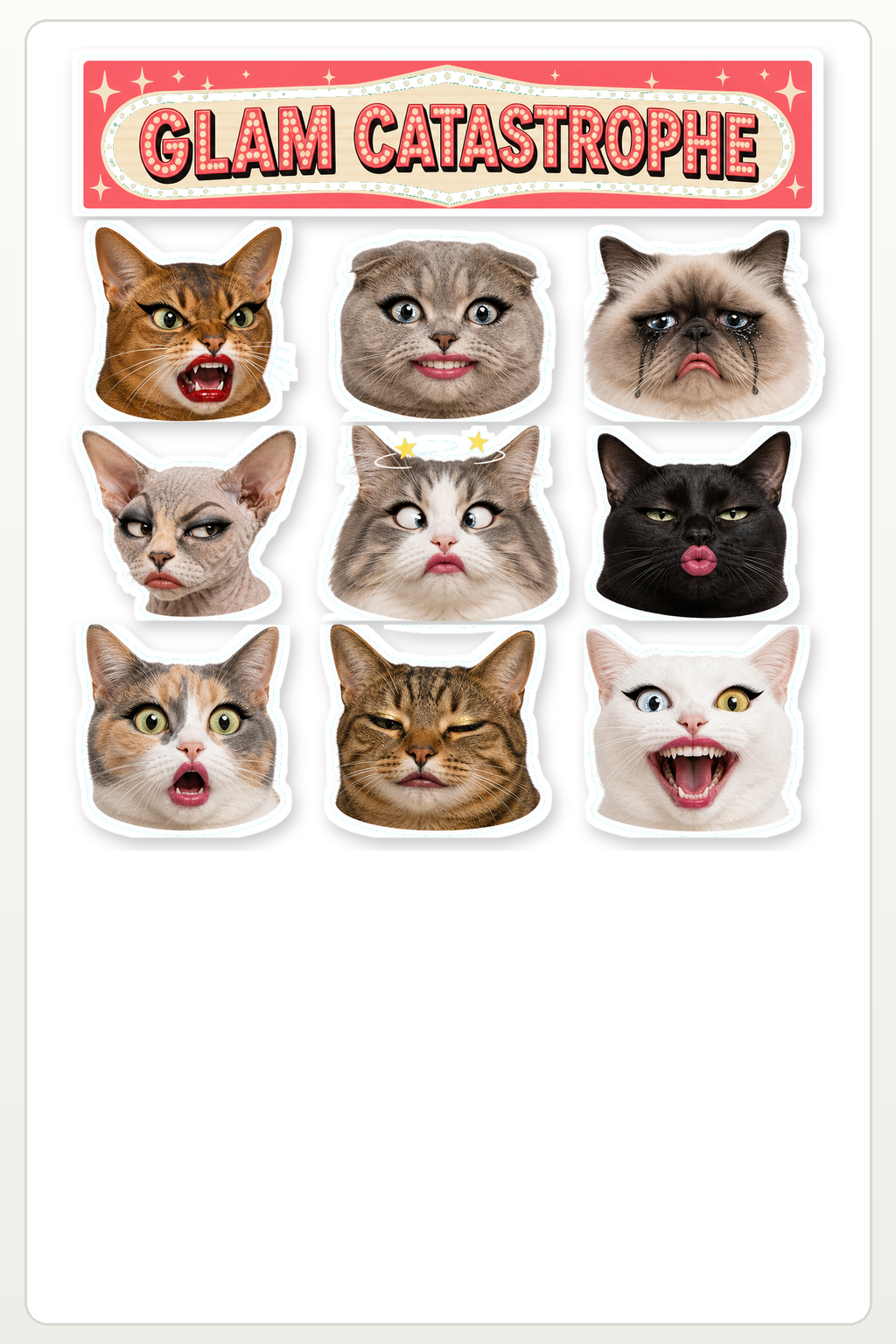 Exaggerated Cat Faces - image 1