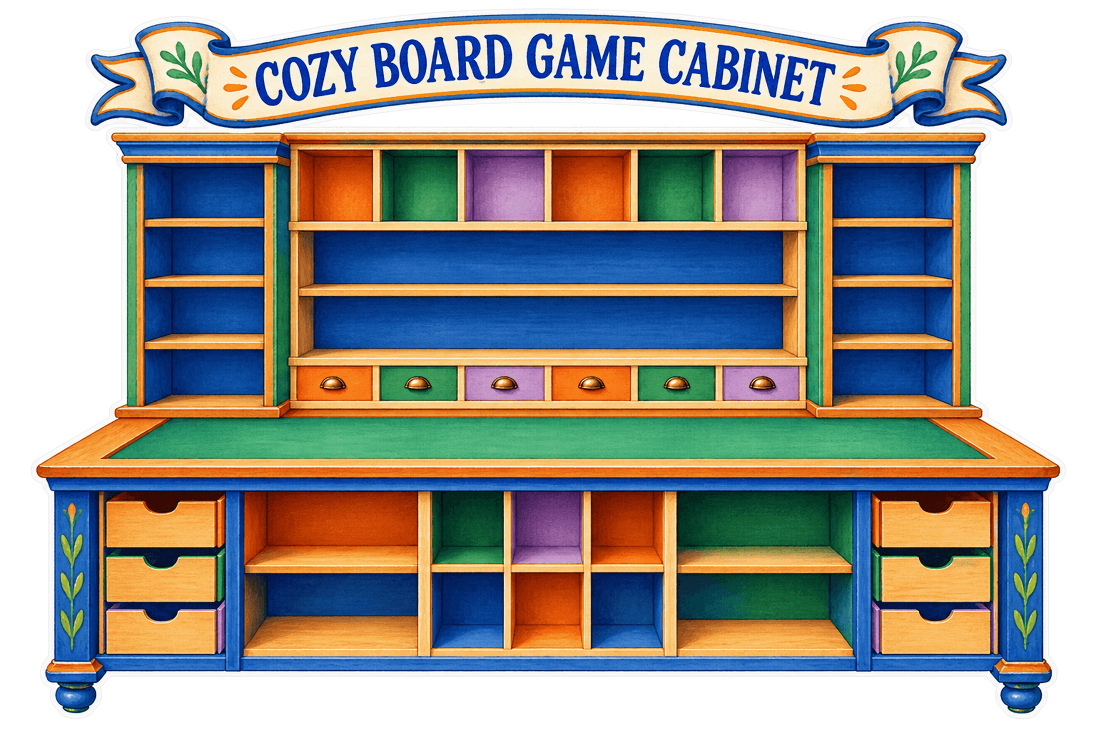 Cozy Board Game Cabinet - image 1