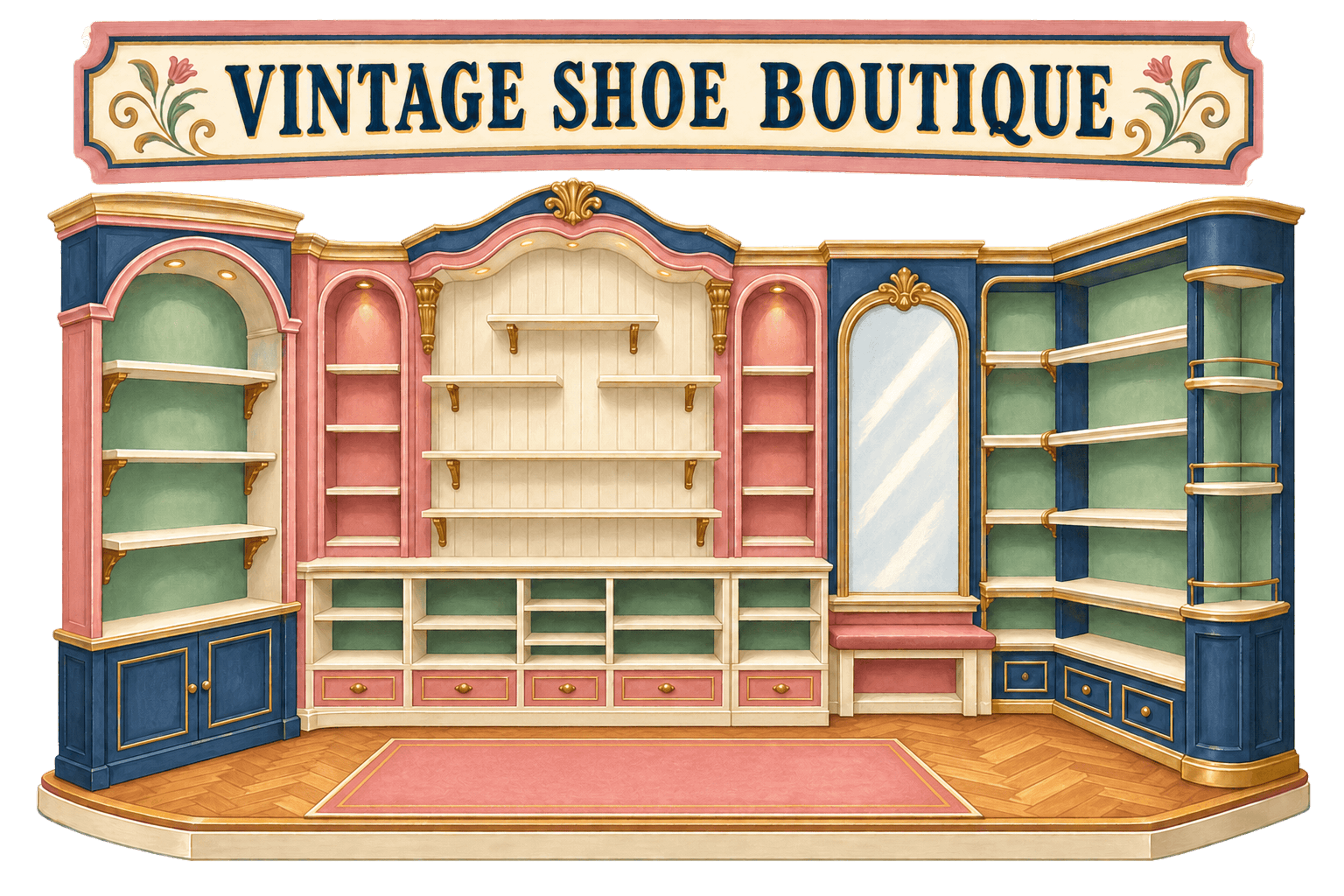 Vintage Shoe Boutique Display - image 1