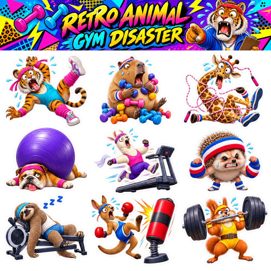 Retro Animal Gym Disaster - image 1