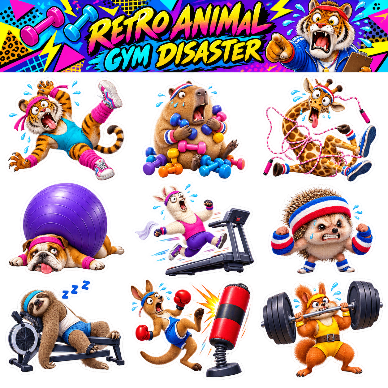 Retro Animal Gym Disaster - image 1
