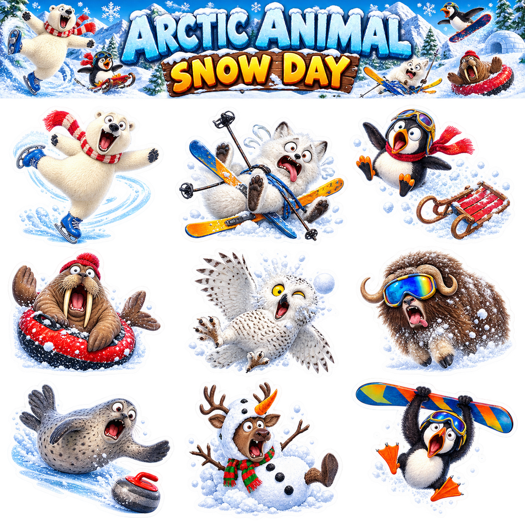 Arctic Animal Snow Day - image 1