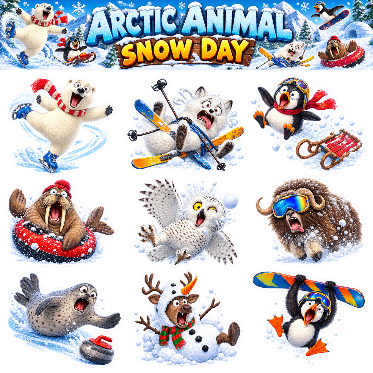 Arctic Animal Snow Day - image 1