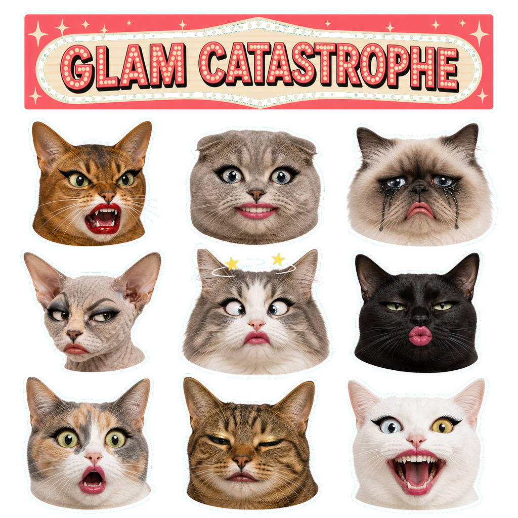Exaggerated Cat Faces - image 2