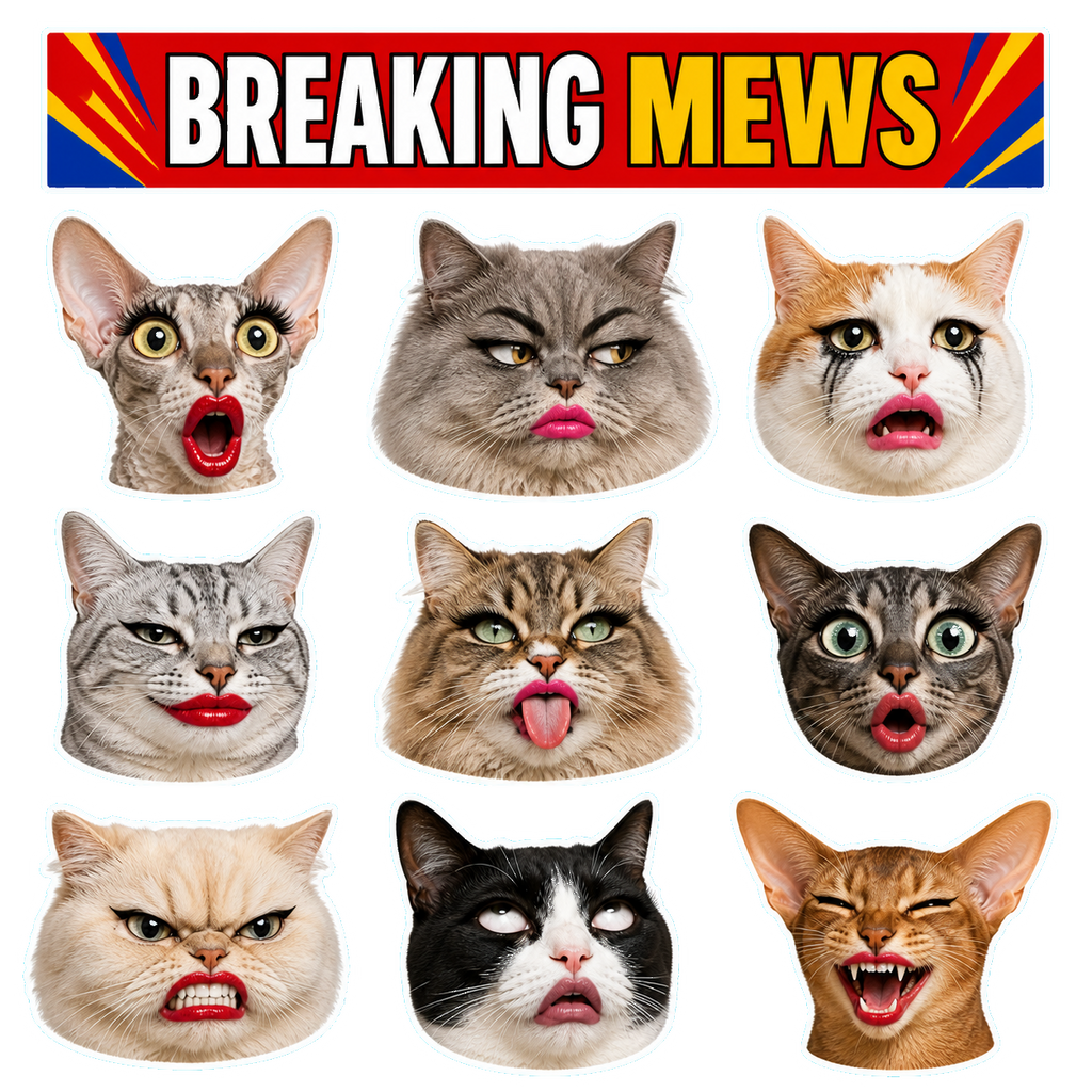 Exaggerated Cat Faces - image 2
