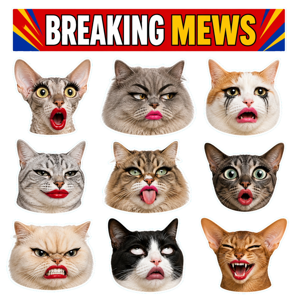 Exaggerated Cat Faces - image 2