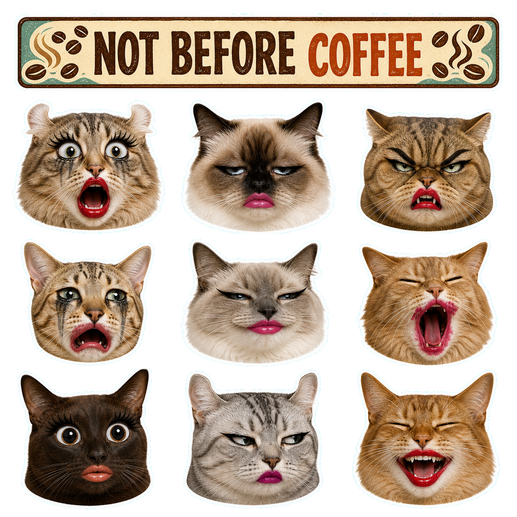 Exaggerated Cat Faces - image 2