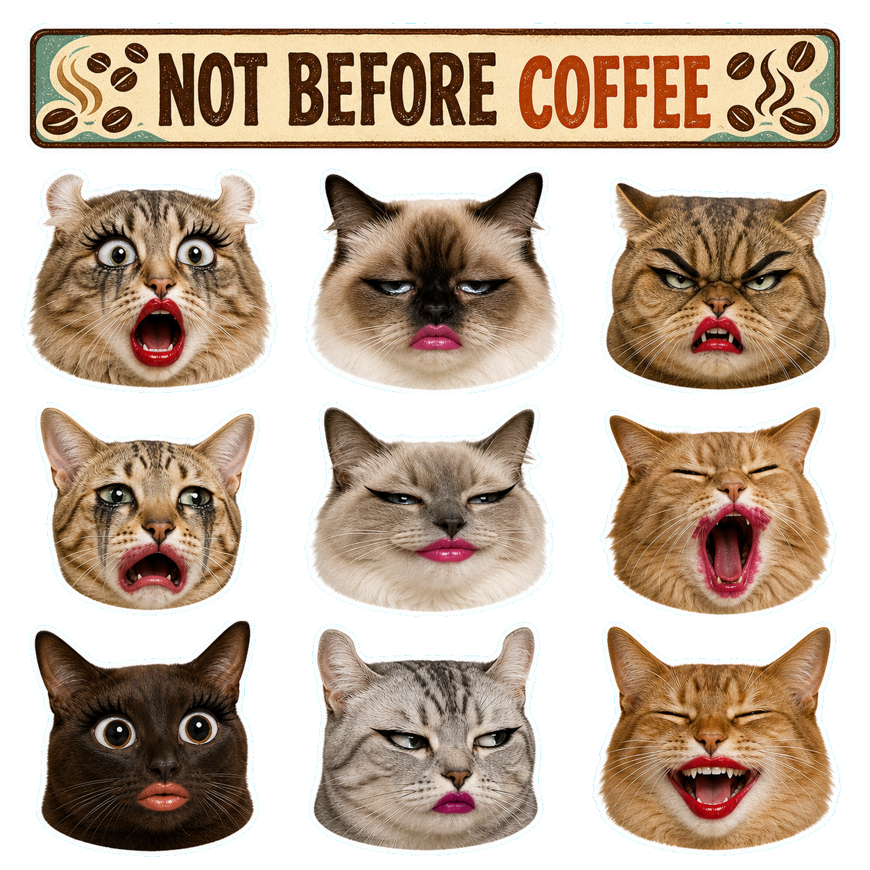 Exaggerated Cat Faces - image 2