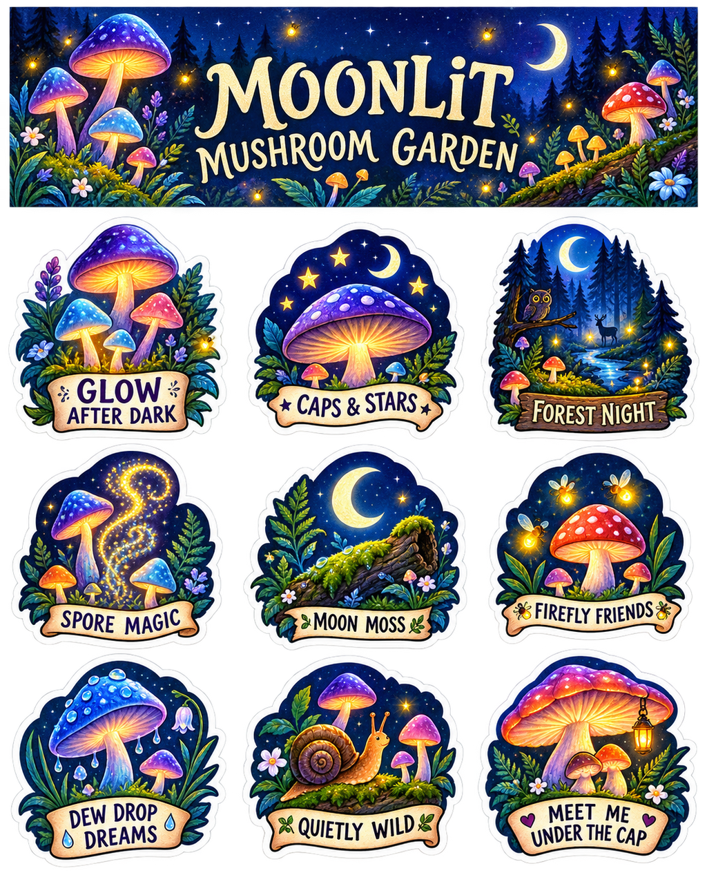 Moonlit Mushroom Garden - image 2