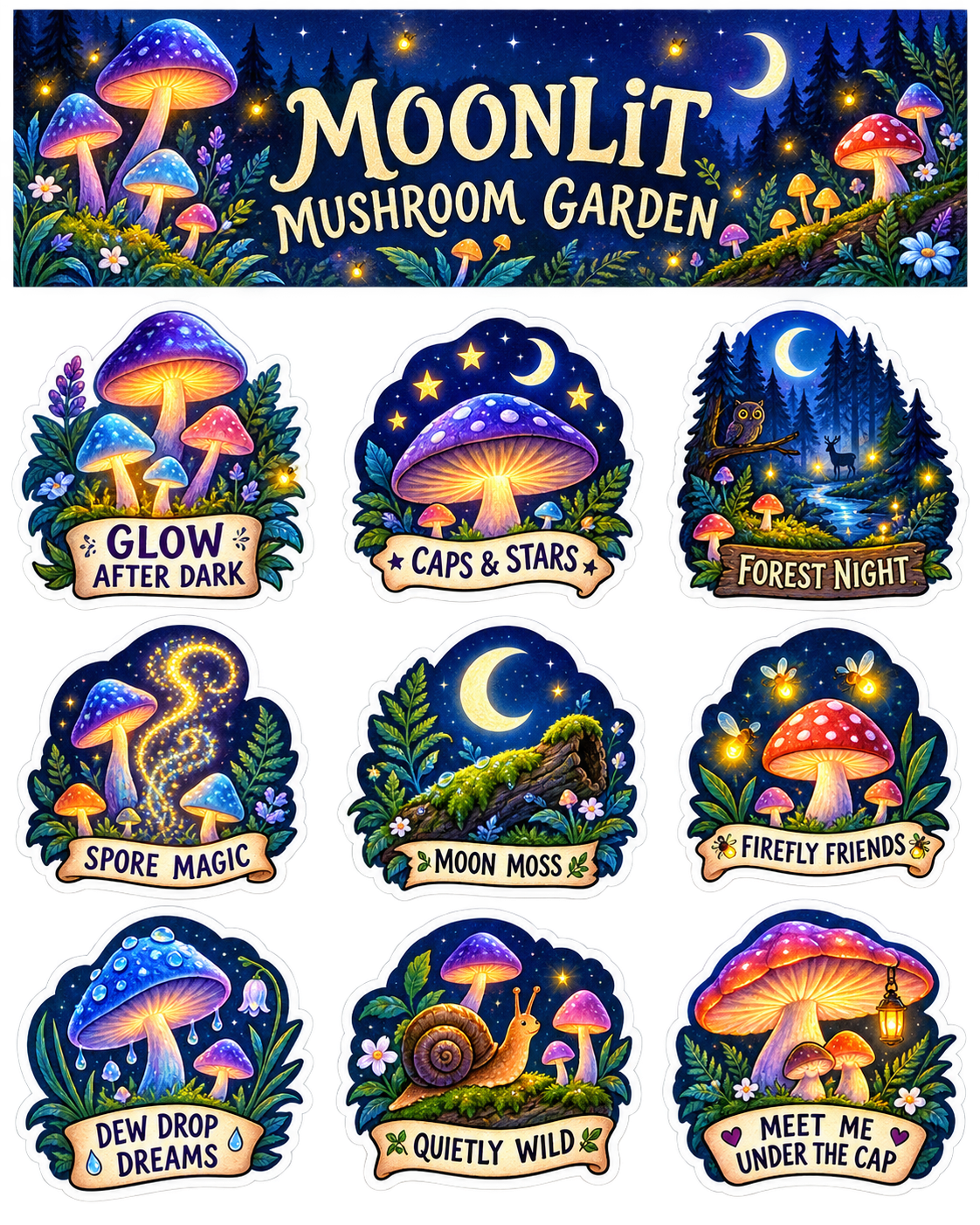 Moonlit Mushroom Garden - image 2