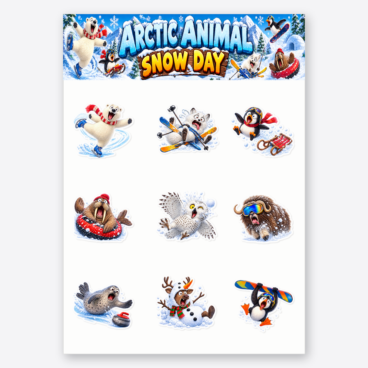Arctic Animal Snow Day - image 2