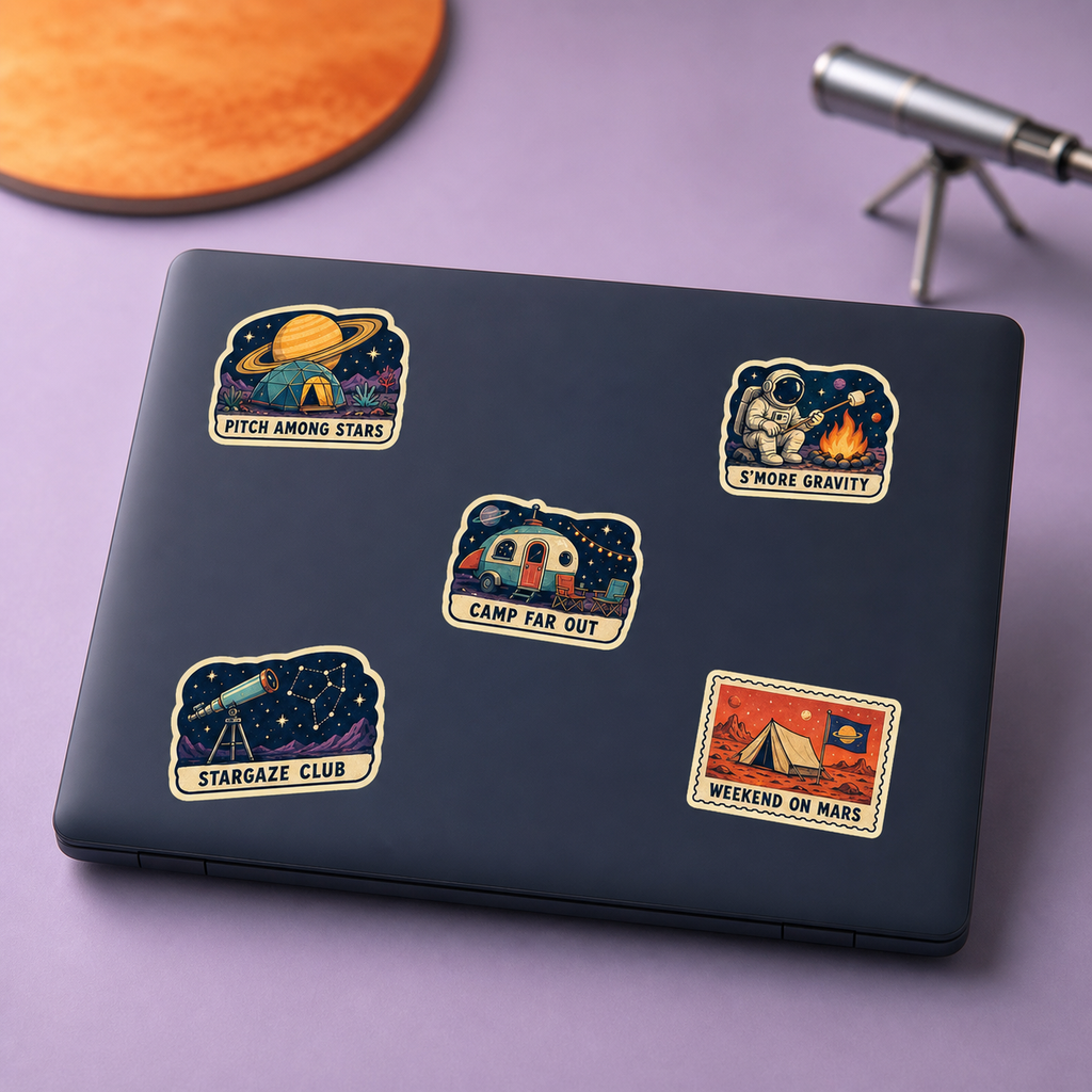 Cosmic Campout Space Sticker Pack