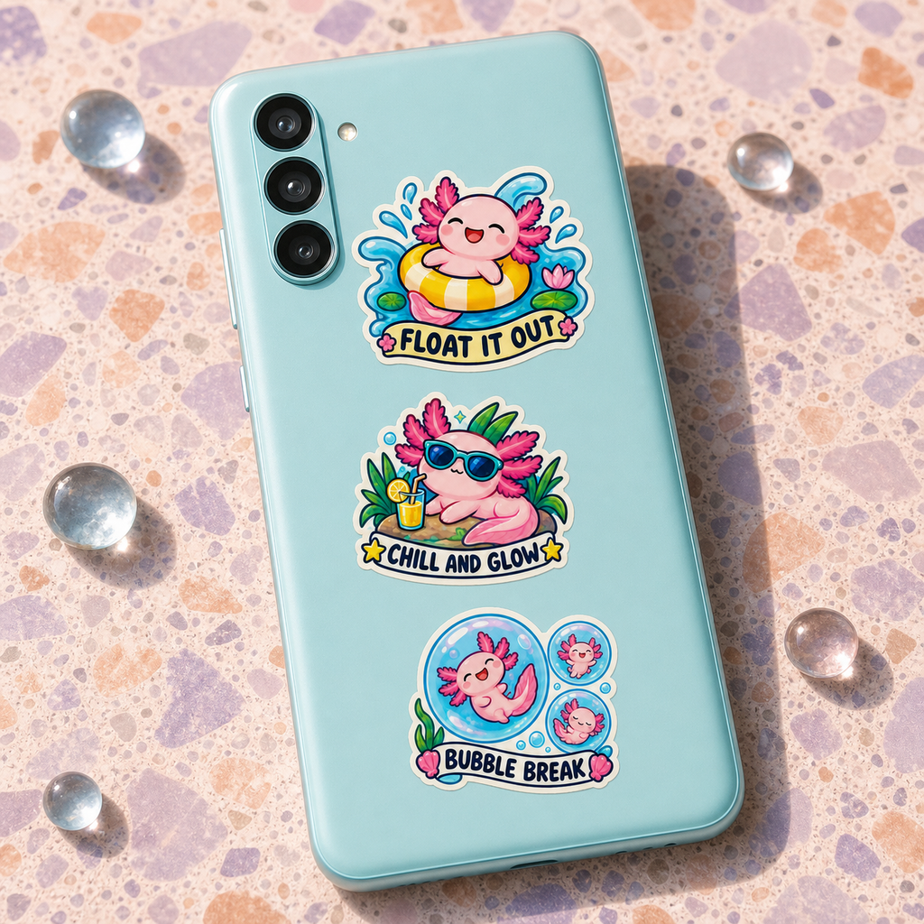 Axolotl Recharge Club Sticker Pack