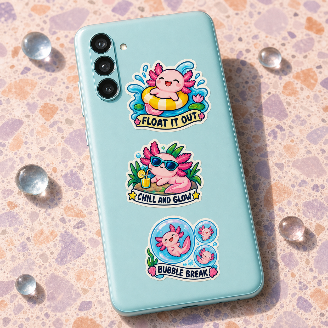Axolotl Recharge Club Sticker Pack