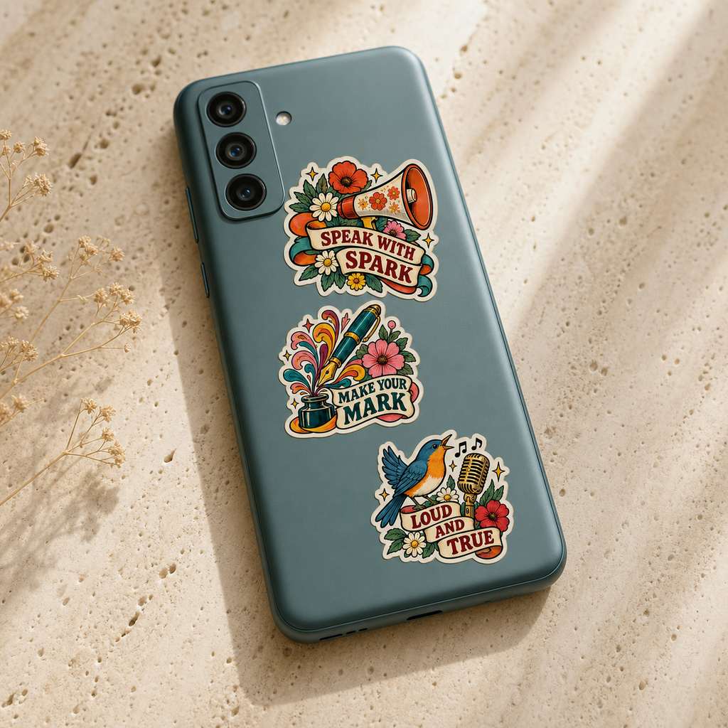 Own Your Voice Axolotl Sticker Pack