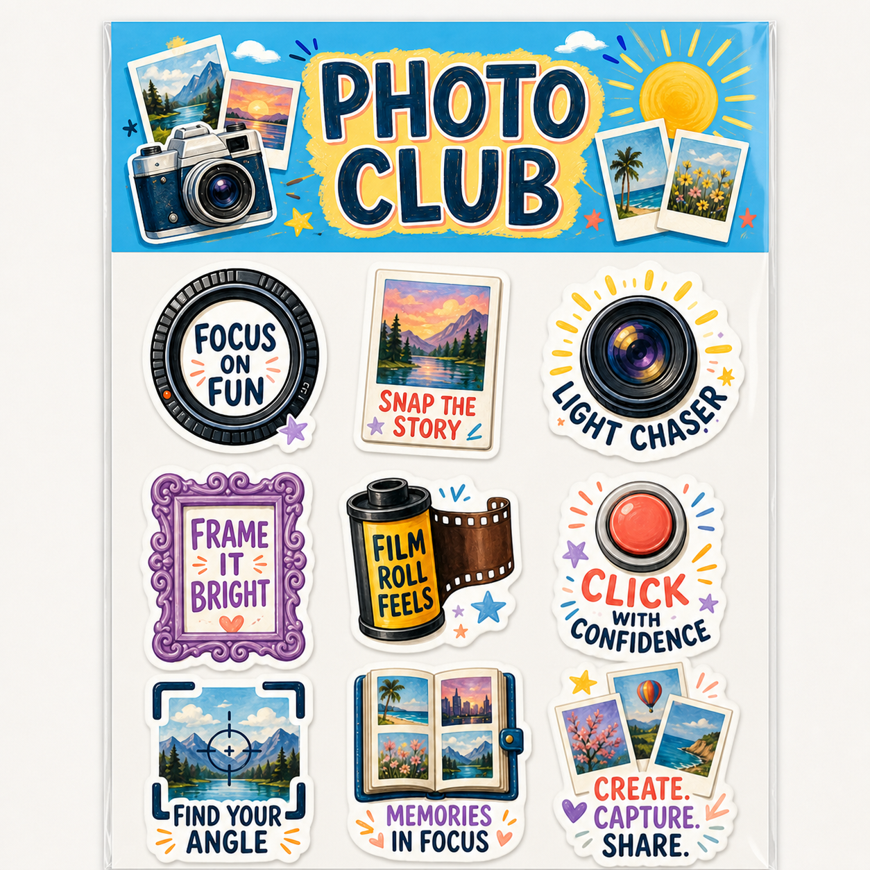 27 designs School Life Waterproof Sticker Pack