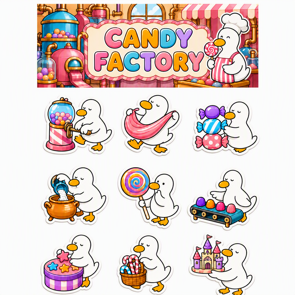 Candy Factory Chaos Sticker Pack