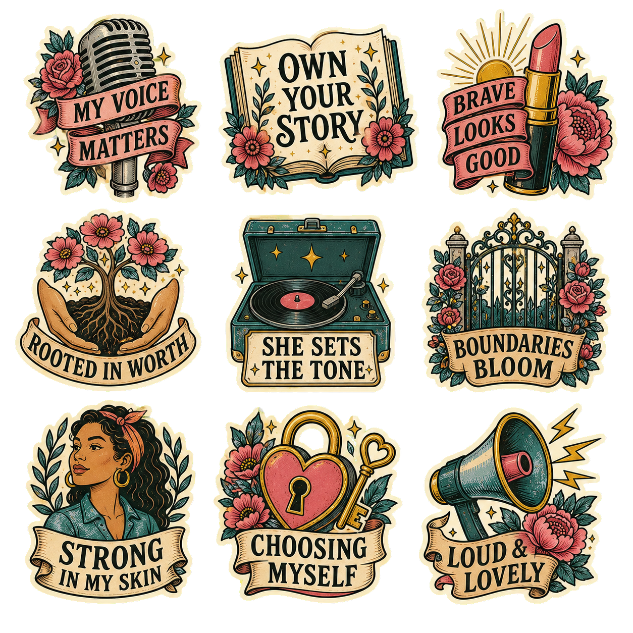 Vintage sticker pack product image 5