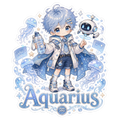 Aquarius Boy Sticker