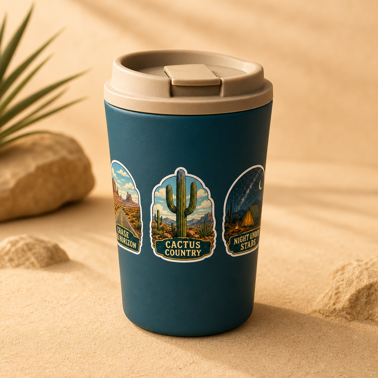 Desert Explorer Vintage Adventure Sticker Pack