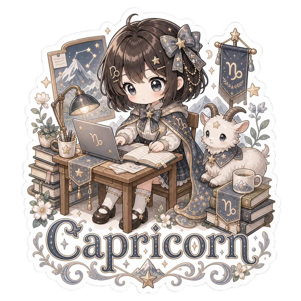 Capricorn Girl Sticker