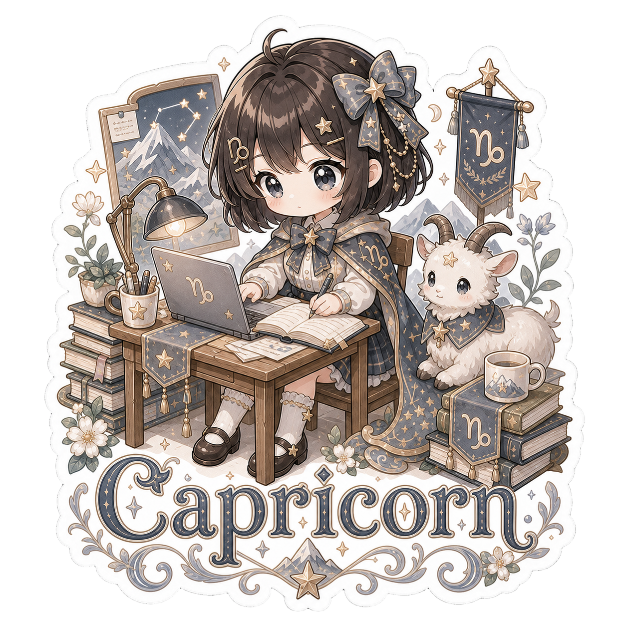 Capricorn Girl Sticker
