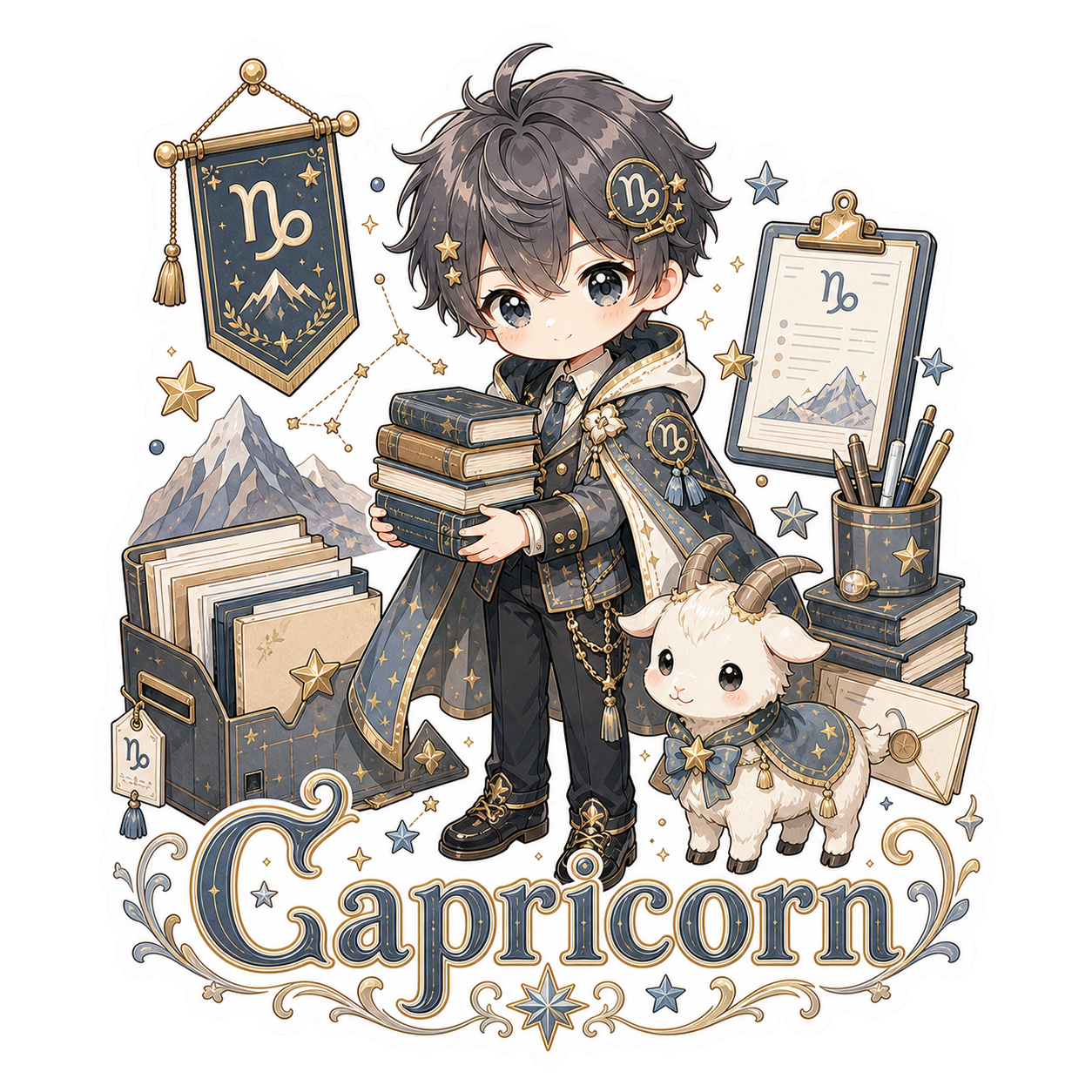 Capricorn Boy Sticker
