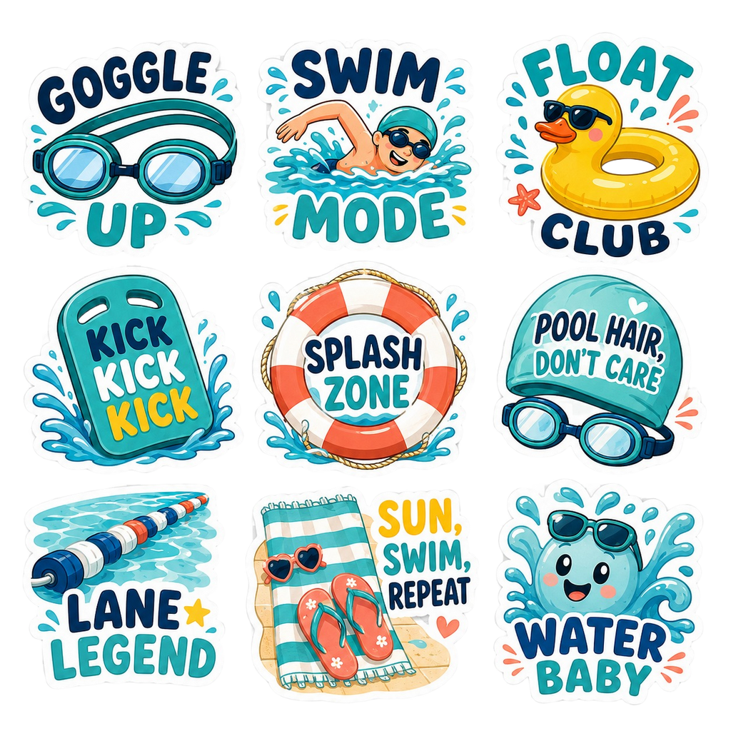 Swimming Fun Sticker Pack