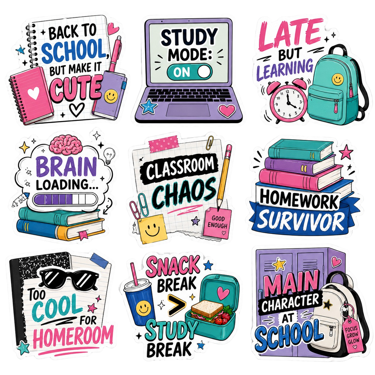 Back-to-School Sticker Pack