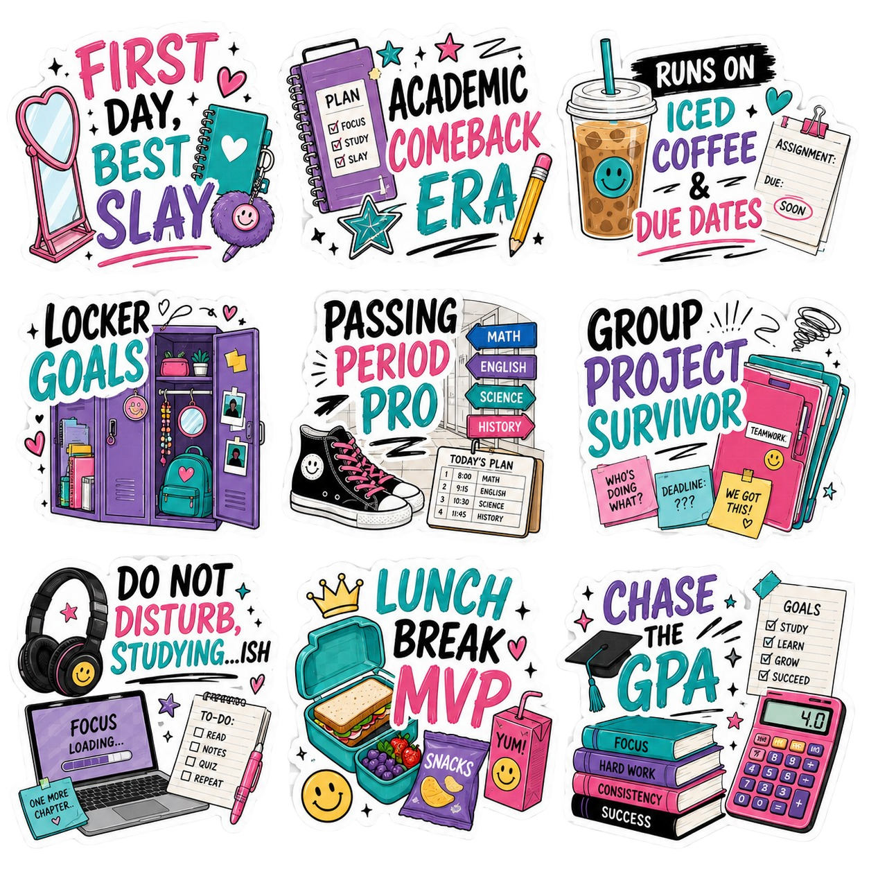 Back-to-School Sticker Pack