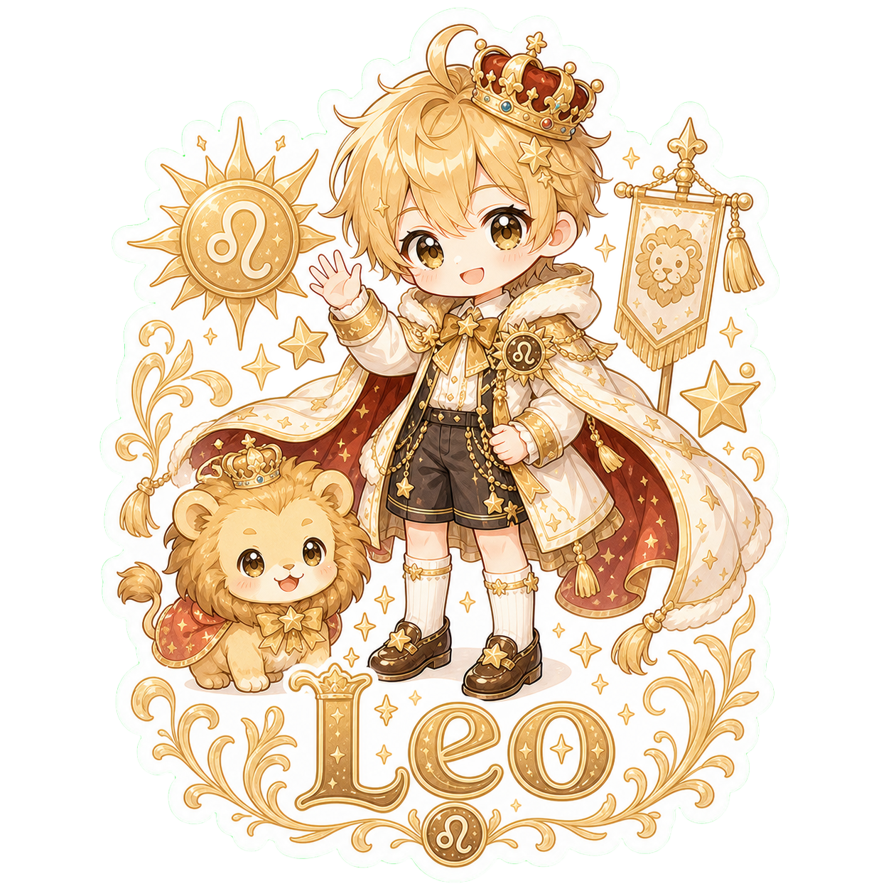 Leo Boy Sticker