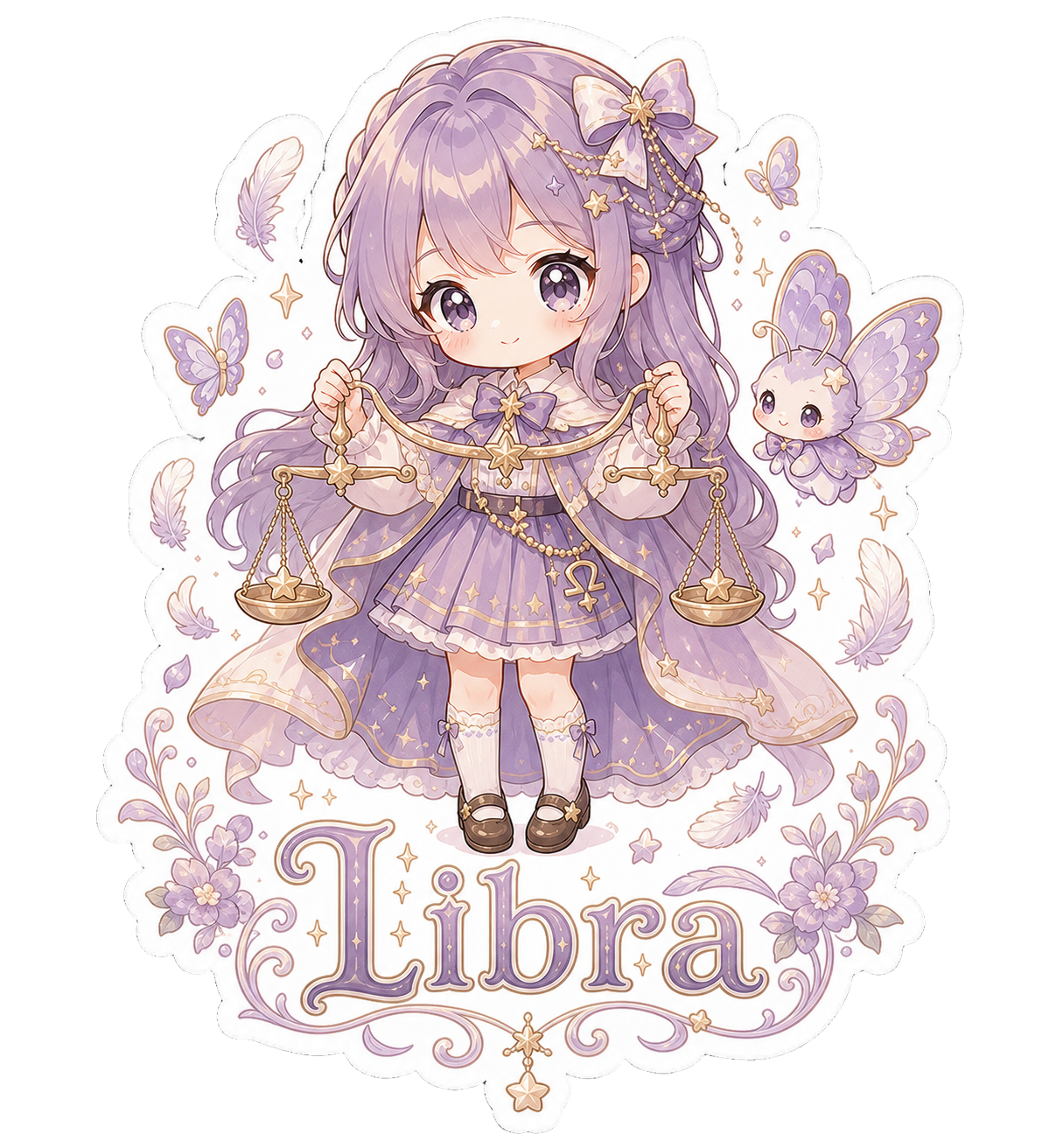 Libra Girl Sticker