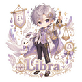 Libra Boy Sticker