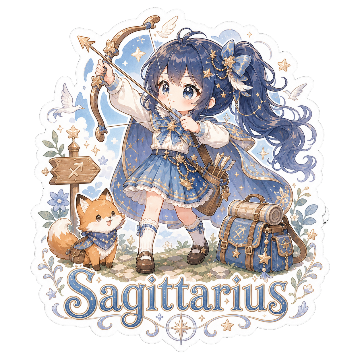 Sagittarius Girl Sticker