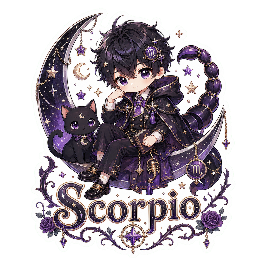 Scorpio Boy Sticker