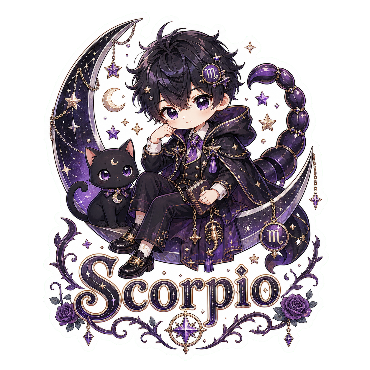 Scorpio Boy Sticker