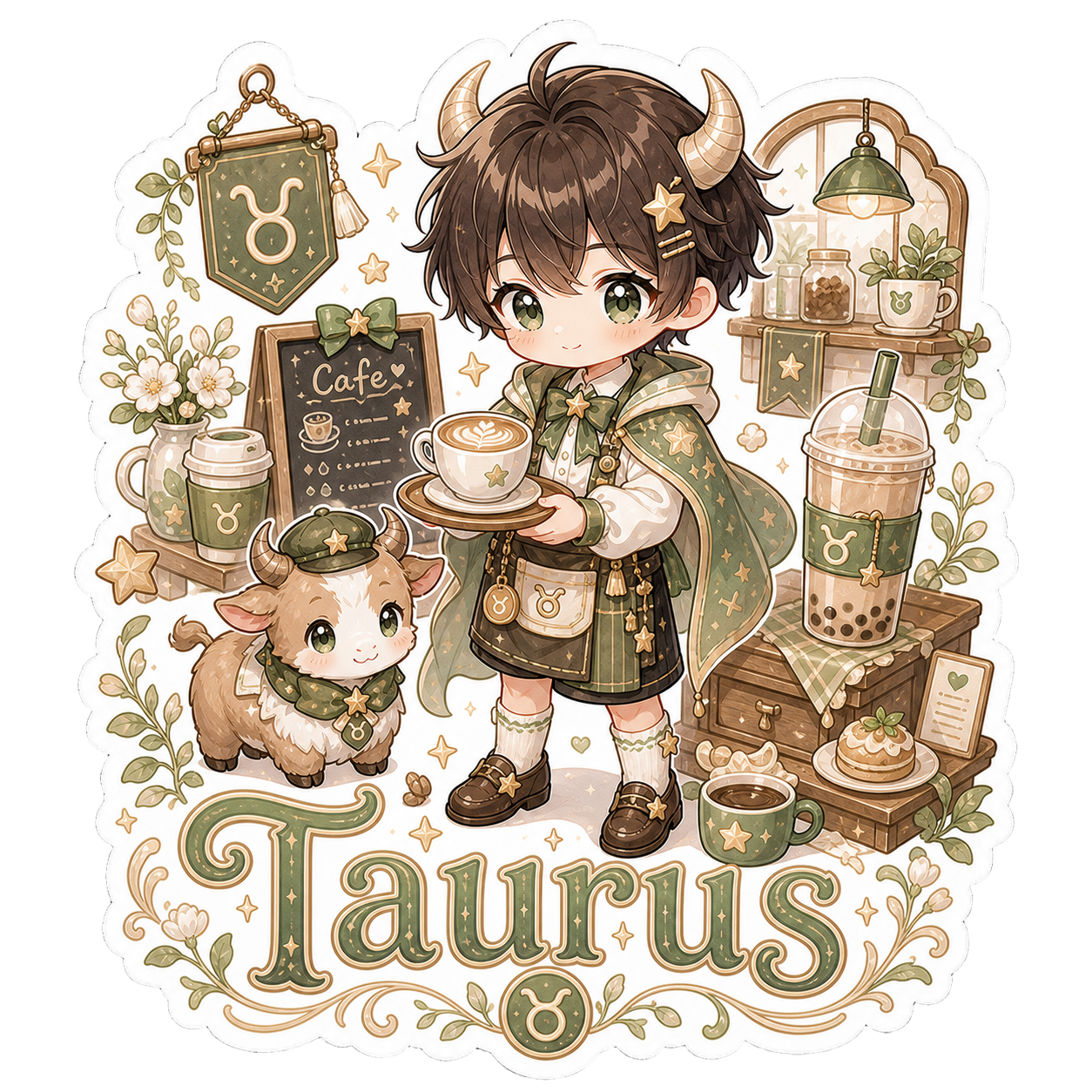 Taurus Boy Sticker