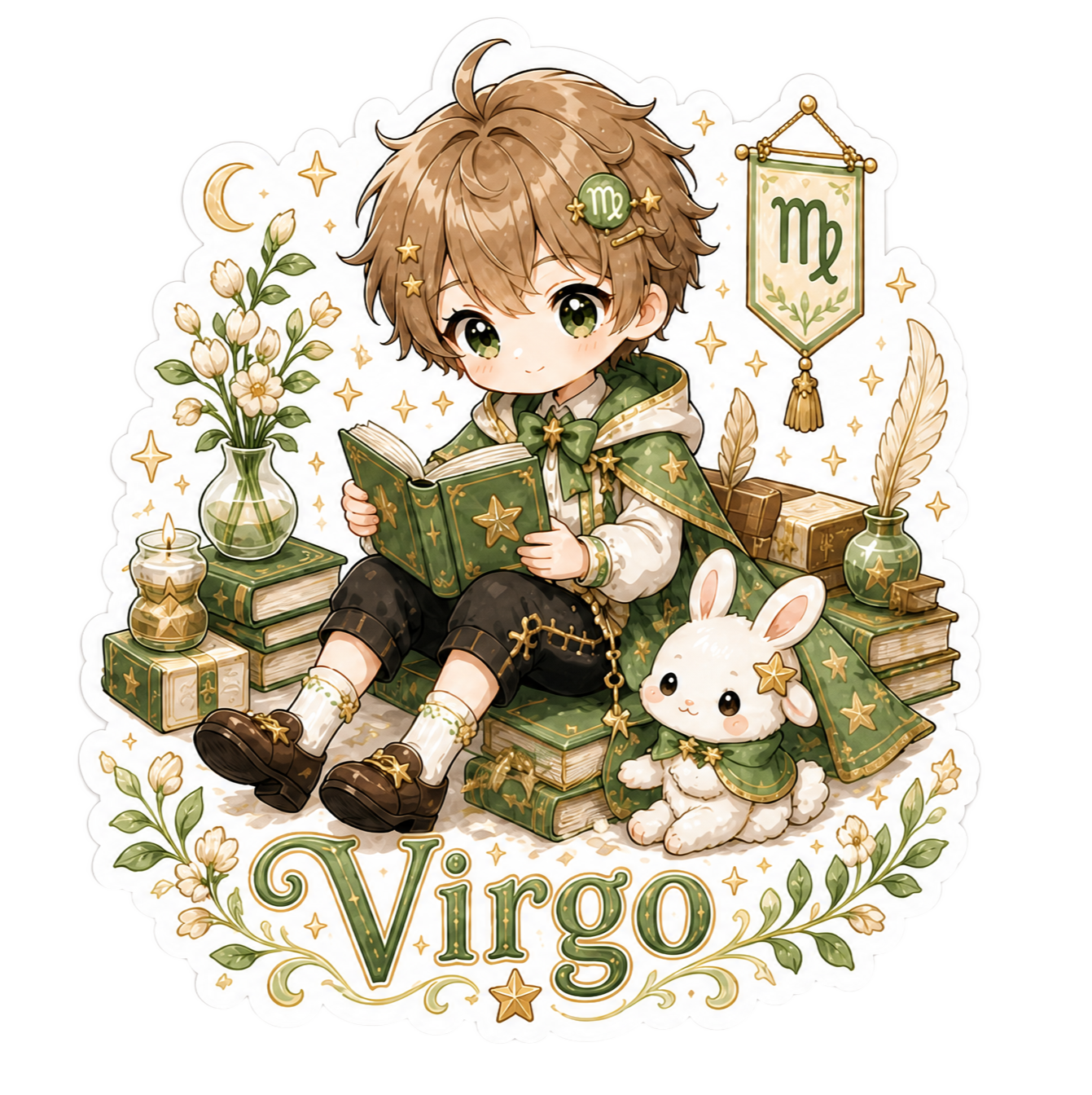 Virgo Boy Sticker