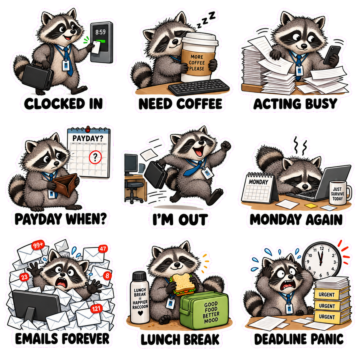 Working Racoon