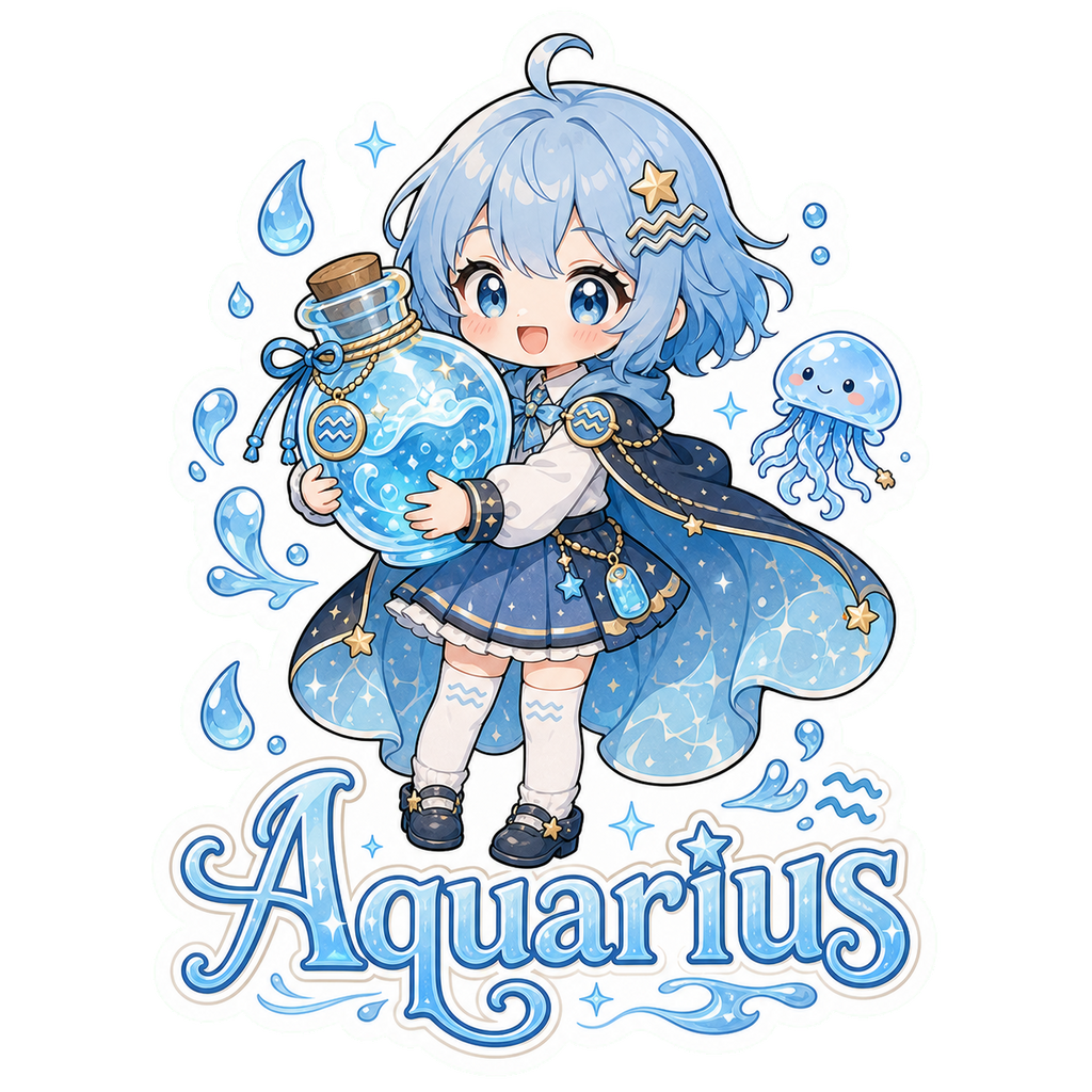 Aquarius Girl Sticker