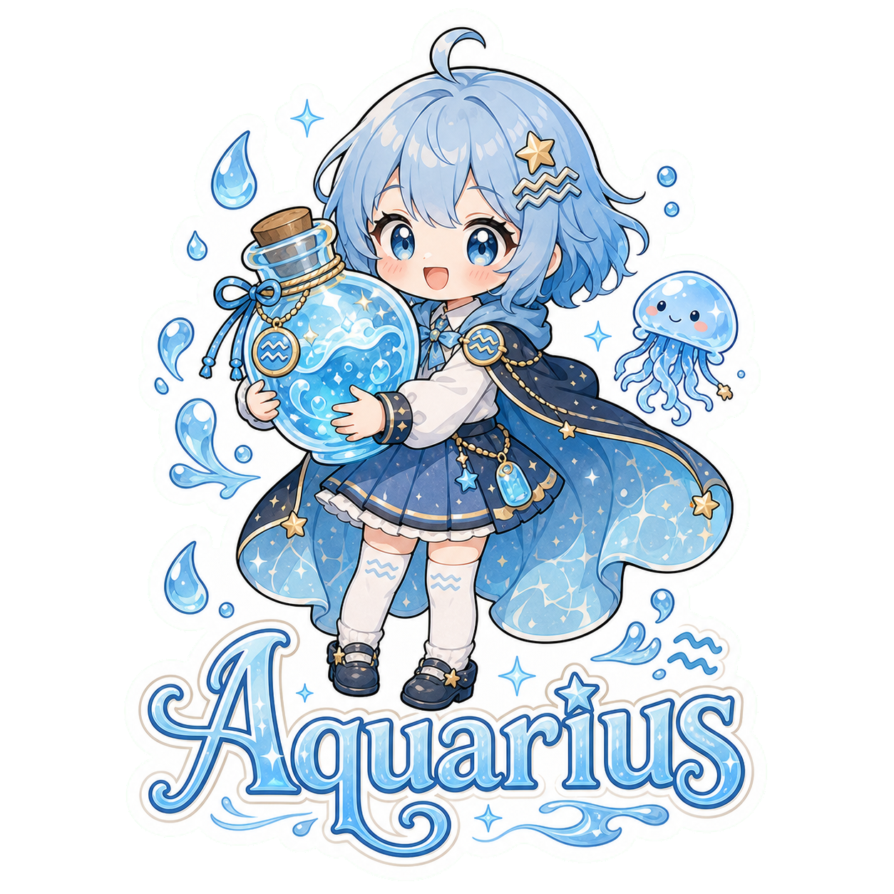 Aquarius Girl Sticker
