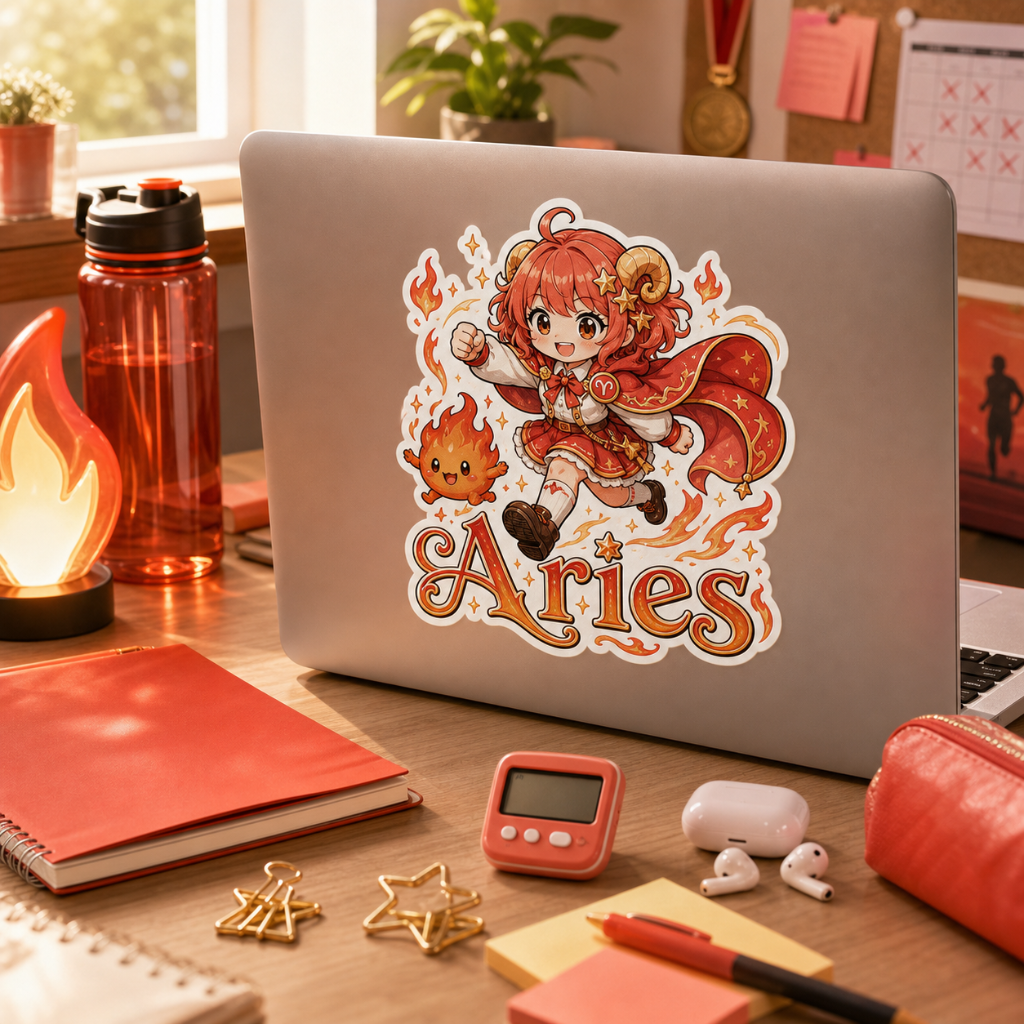 Aries Girl Sticker