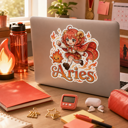 Aries Girl Sticker