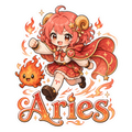 Aries Girl Sticker