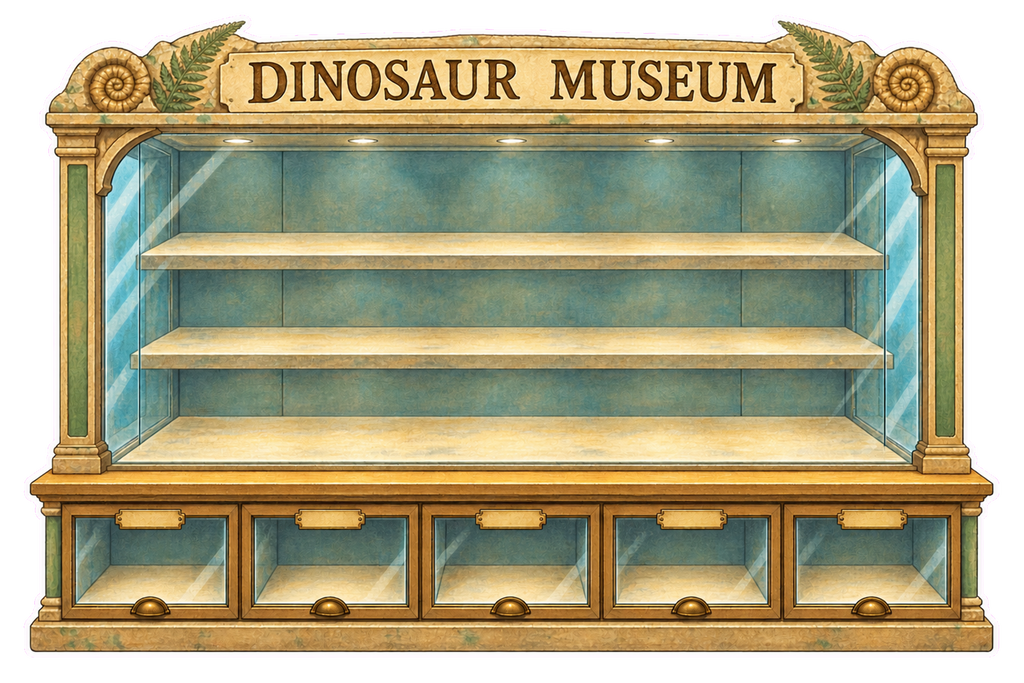 Dinosaur Museum Display Sticker Pack