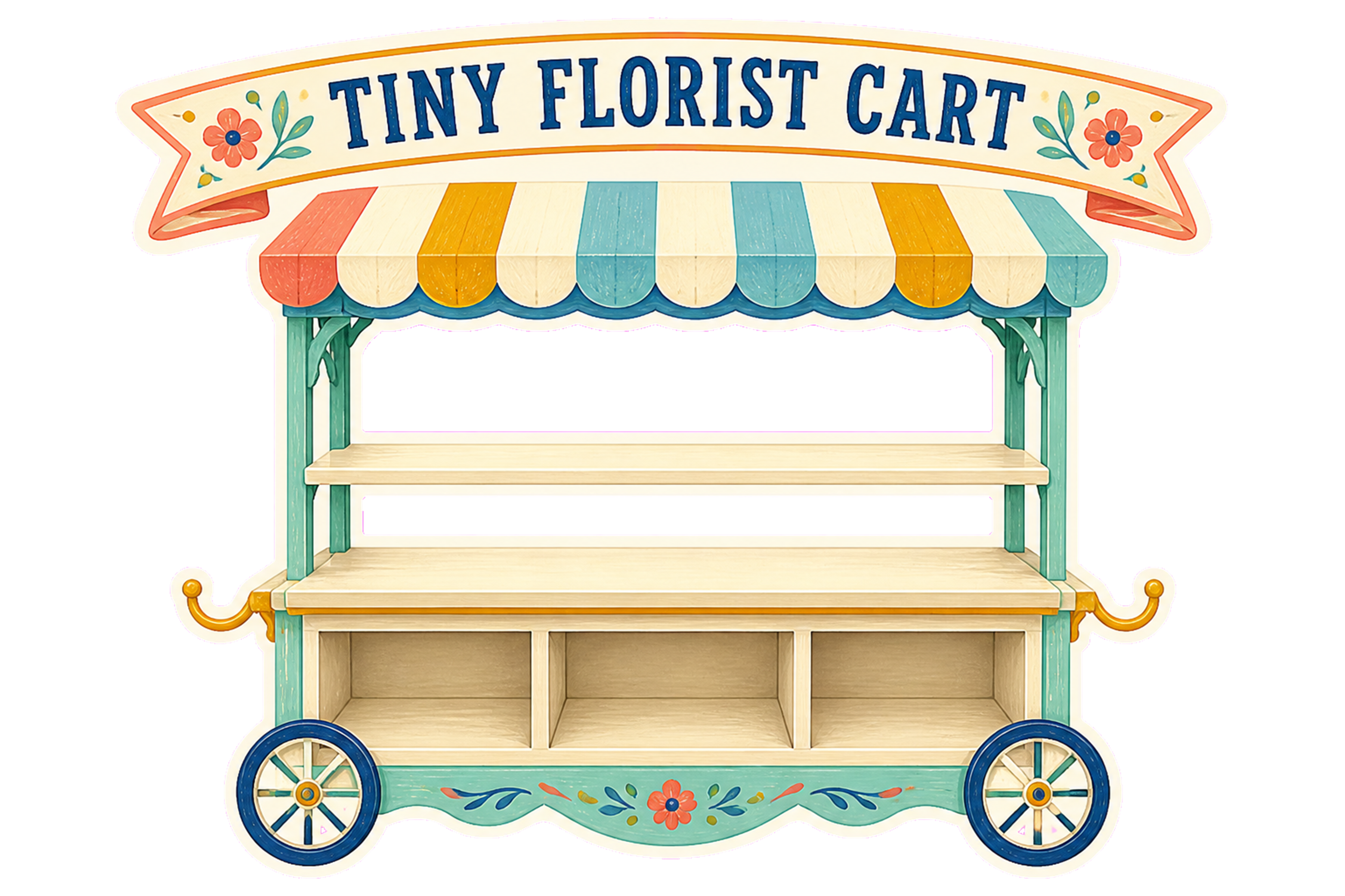 Tiny Florist Cart Sticker Pack