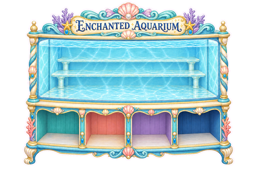 Enchanted Aquarium Cabinet Sticker Pack