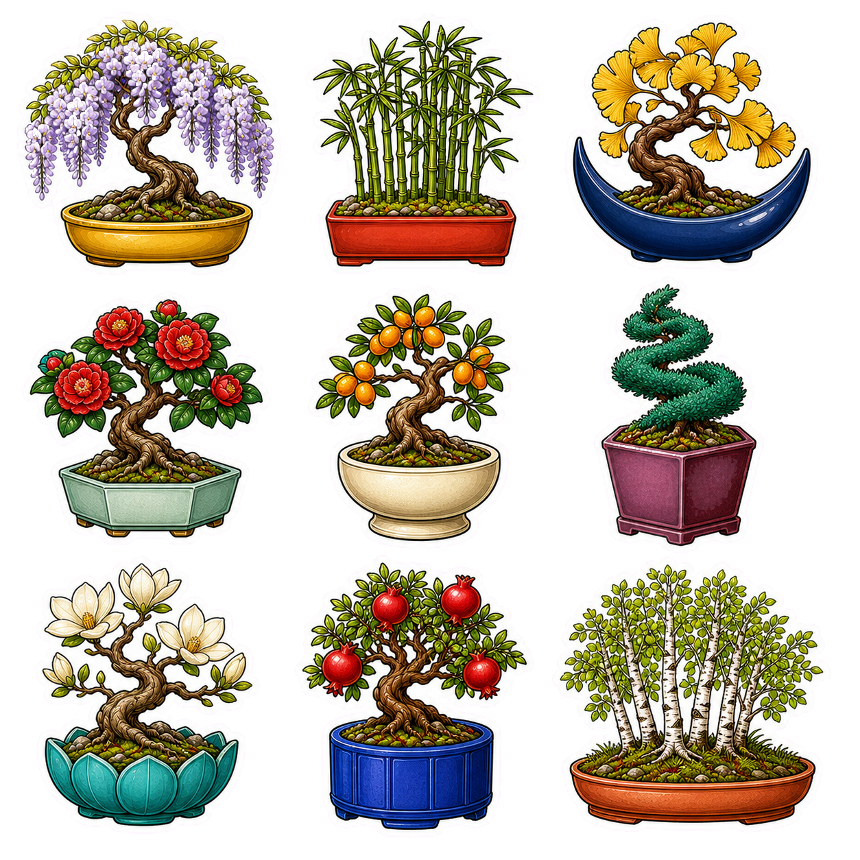 Beautiful Bonsai & Miniature Trees sticker pack product image 2