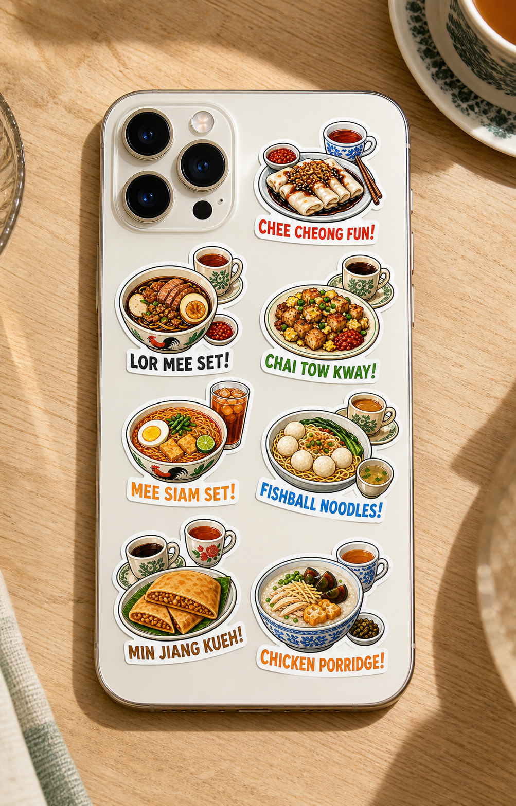 Singapore Breakfast & Hawker Food sticker pack product image 2