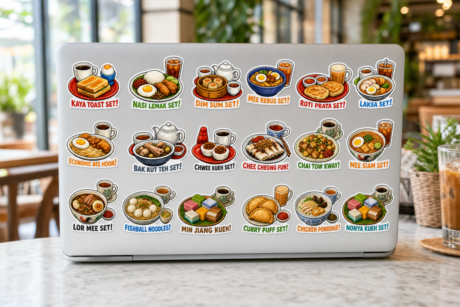 Singapore Breakfast & Hawker Food Sticker Pack